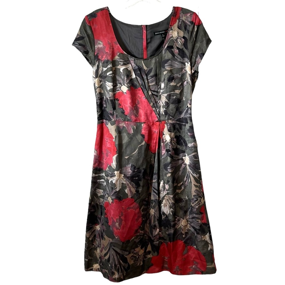 NWT‎ Banana Republic Mad Men Collection Begonia Red  Sheath Dress in Size 8